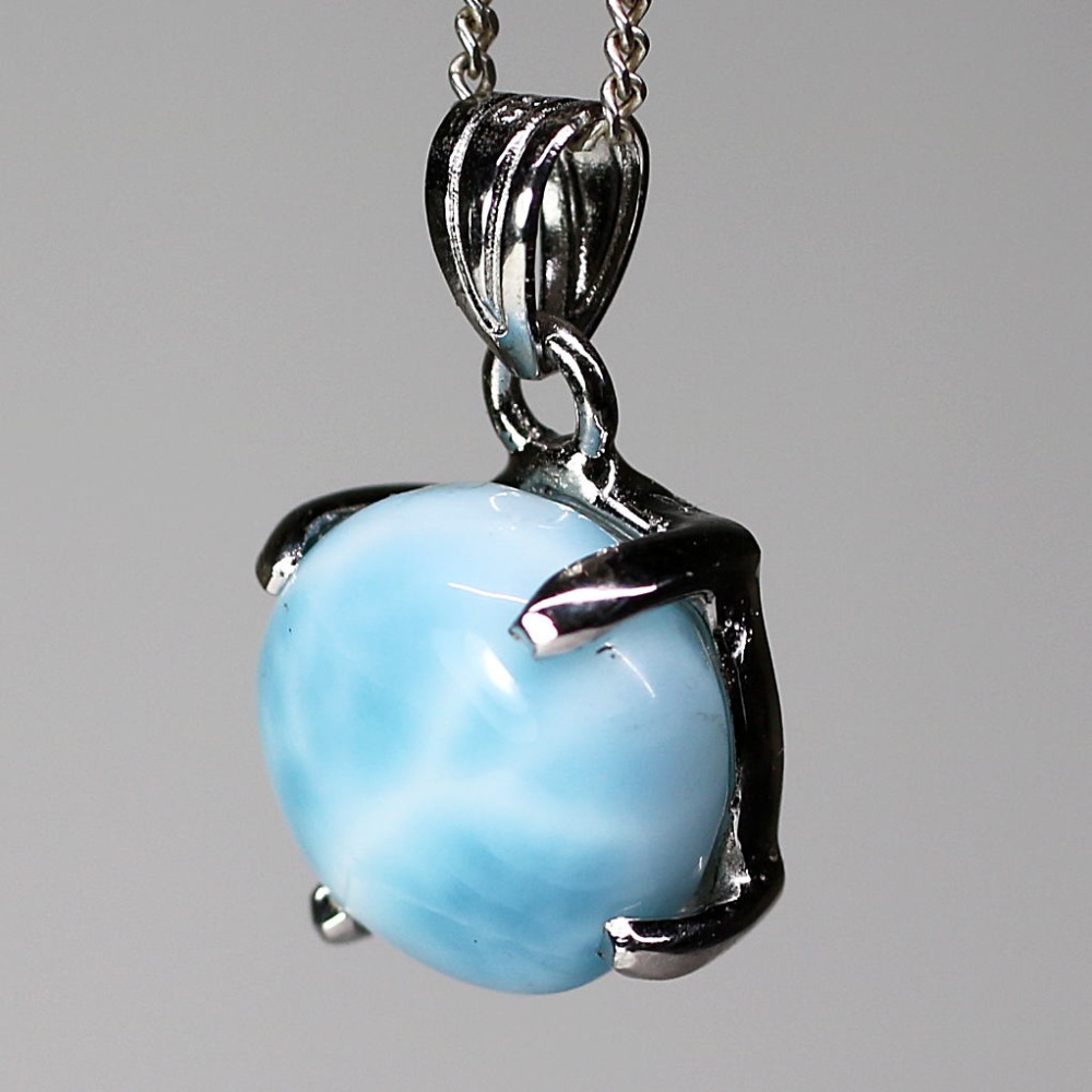 ラリマー ペンダントトップ 雲 雨 シルバー枠 925刻印あり ラリマー