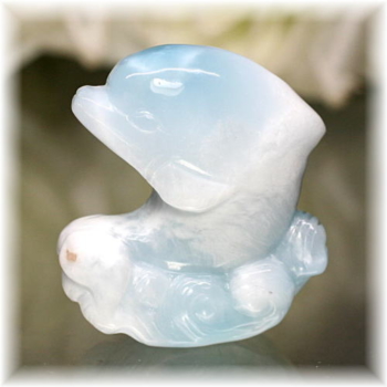 ドミニカ産]ラリマー彫刻イルカ - 埼玉県吉川市の天然石専門店・水晶