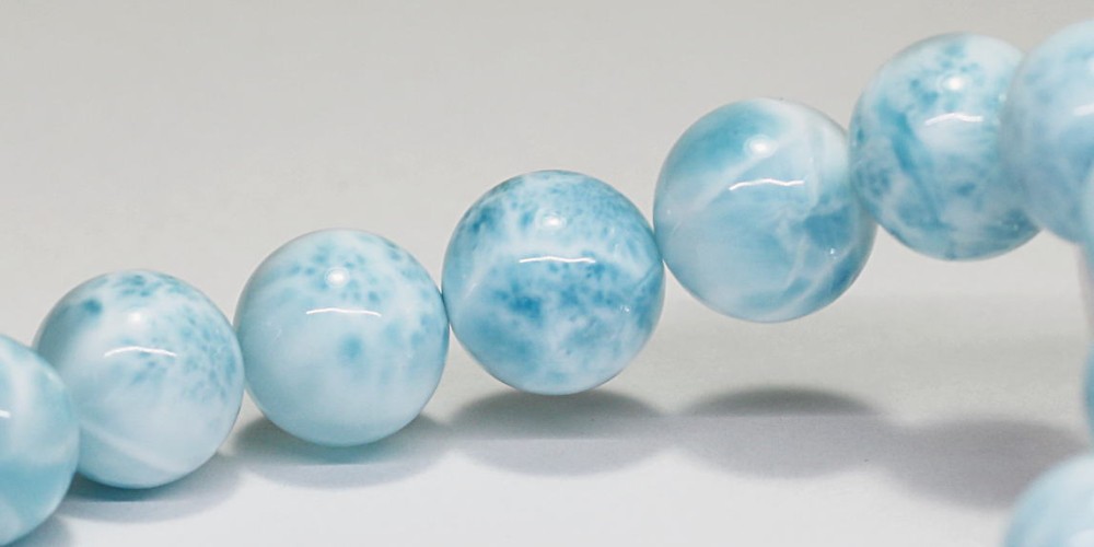 高品質]ラリマーブレスレット（約12.5mm玉） - 埼玉県吉川市の天然石