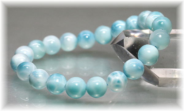 3A]ラリマーブレスレット（約9mm玉） - 埼玉県吉川市の天然石専門店
