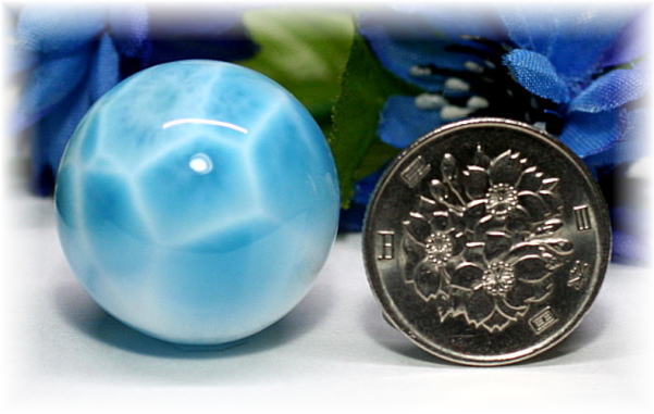 高品質・ドミニカ産]ラリマー丸玉/スフィア - 埼玉県吉川市の天然石