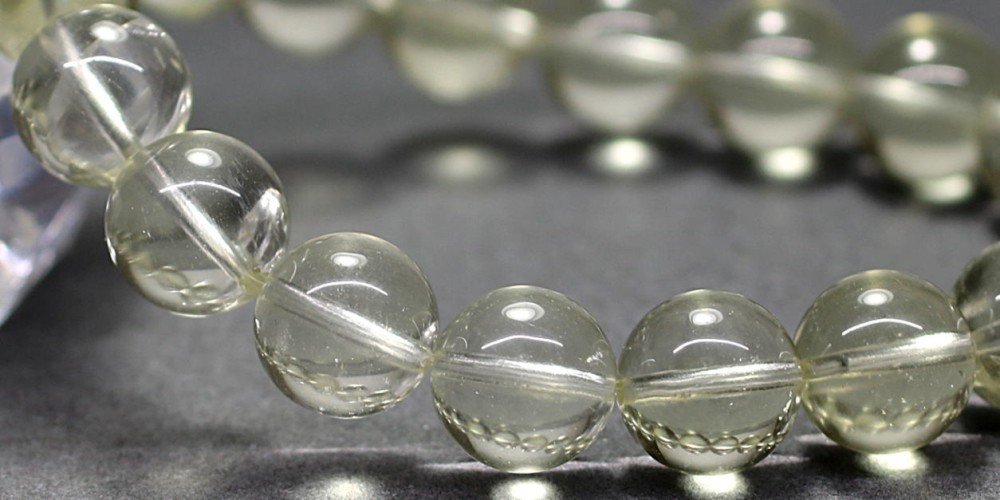 最高品質]天然リビアングラスブレスレット（約11mm玉） - 埼玉県吉川市