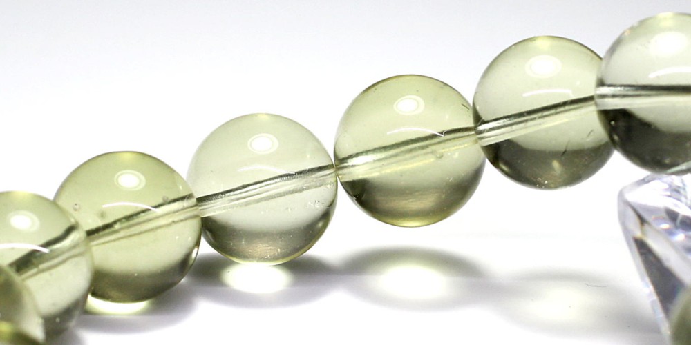 最高品質]天然リビアングラスブレスレット（約15mm大玉・鑑別書付