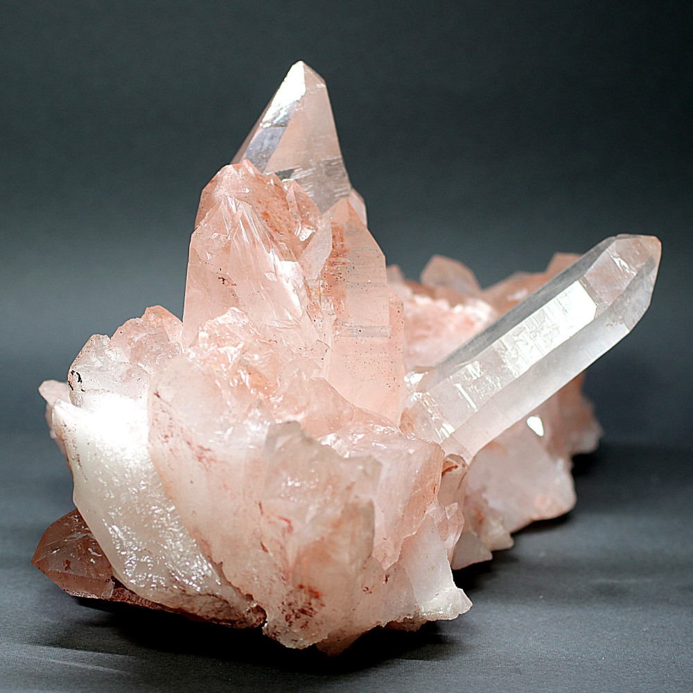 特別価格/インド/マニカラン産]ヒマラヤ水晶クラスター/原石（ピンク