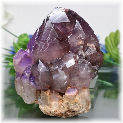 マダガスカル産]ゲーサイトインアメジストエレスチャル原石 - 埼玉県