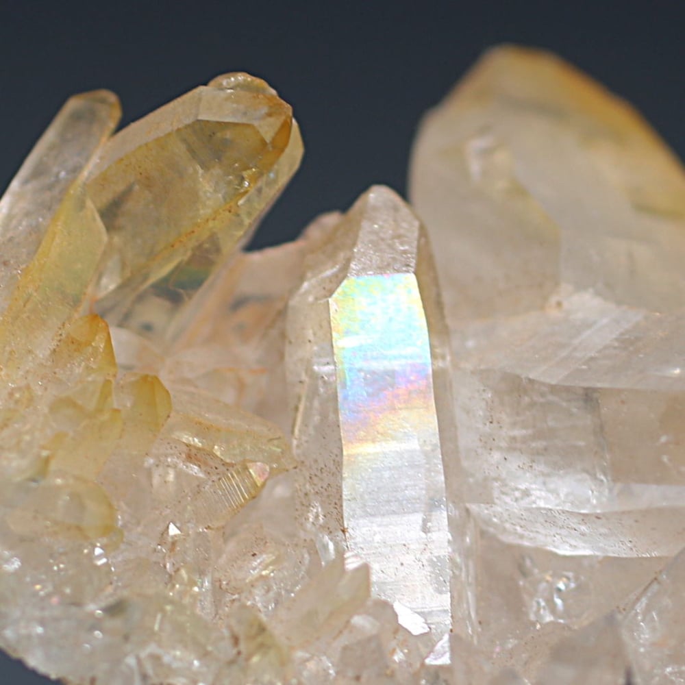 インド/マニカラン産ヒマラヤ水晶ゴールデンヒーラークラスター