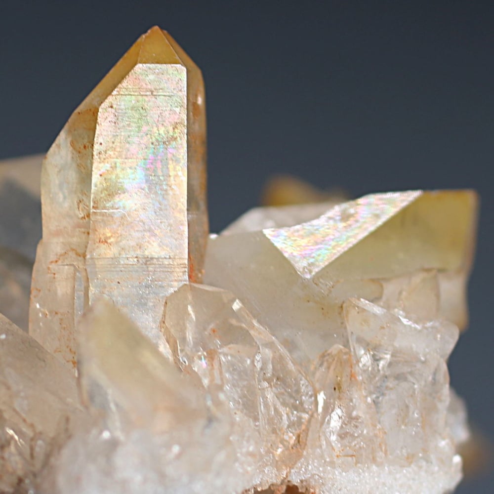 インド/マニカラン産ヒマラヤ水晶ゴールデンヒーラークラスター