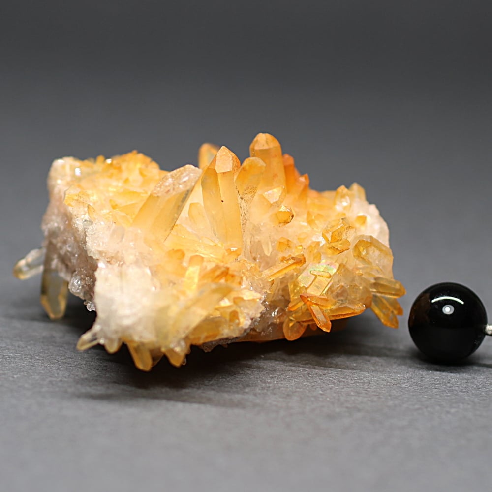 インド/マニカラン産ヒマラヤ水晶ゴールデンヒーラークラスター