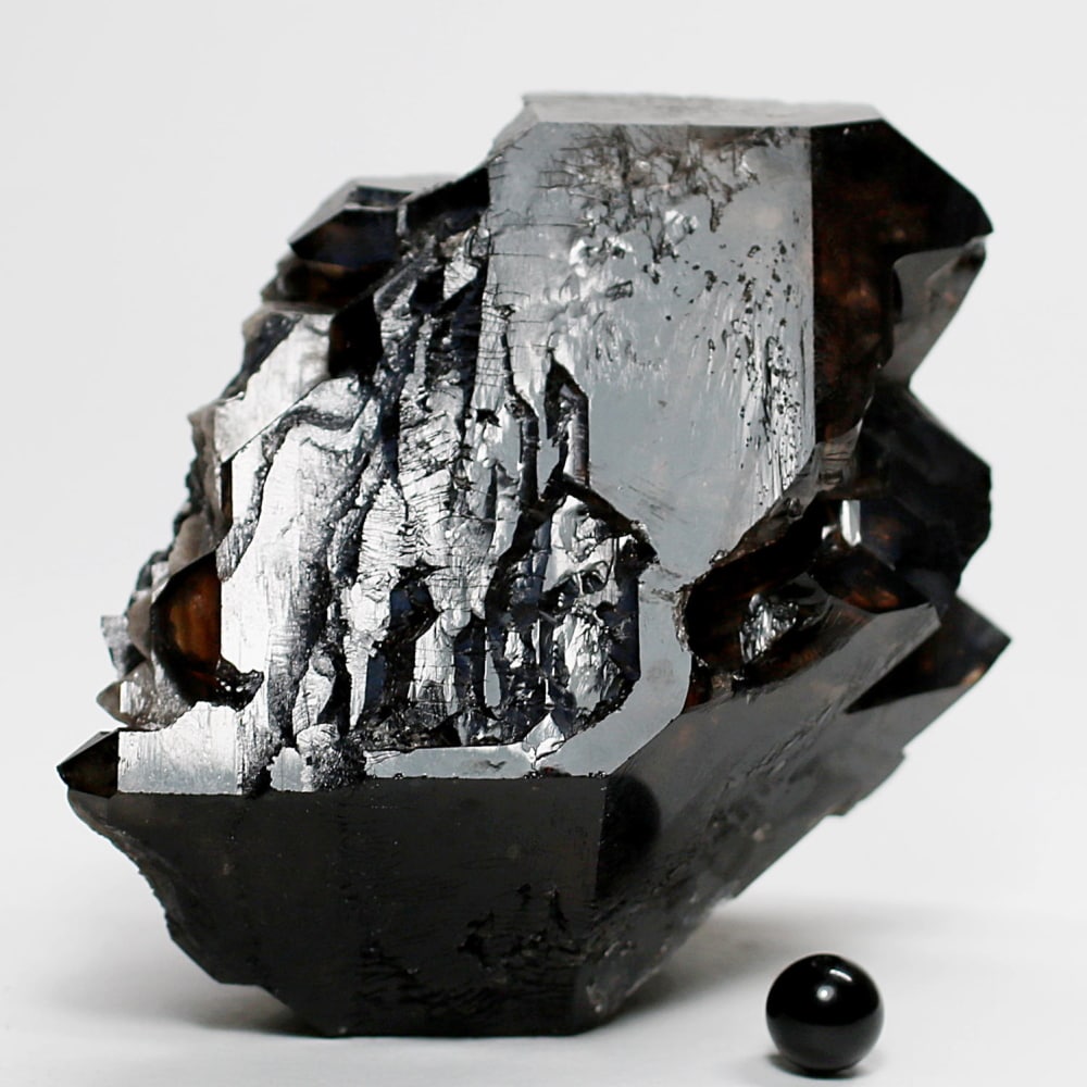 レア！トップクォリティ]ブラジル産ジャカレースモーキーモリオン原石