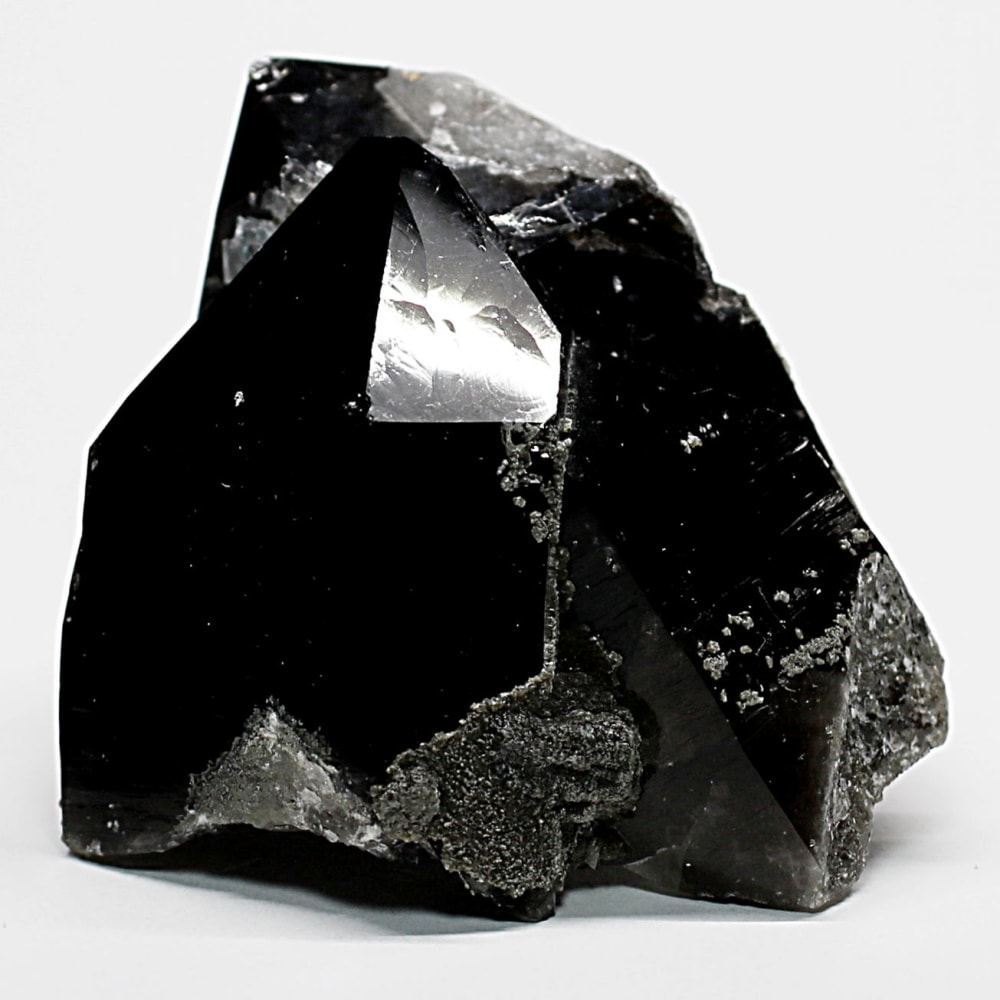 山東省産]天然モリオン原石（黒水晶クラスター） - 埼玉県吉川市の