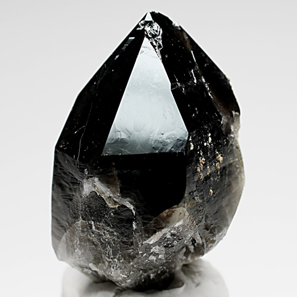 山東省産]天然モリオン原石（黒水晶ナチュラルポイント） - 埼玉県吉川