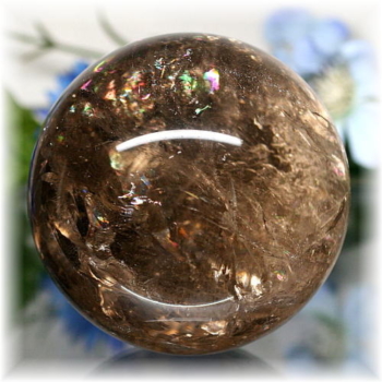 ブラジル産]天然無着色スモーキークォーツ丸玉/スフィア - 埼玉県吉川