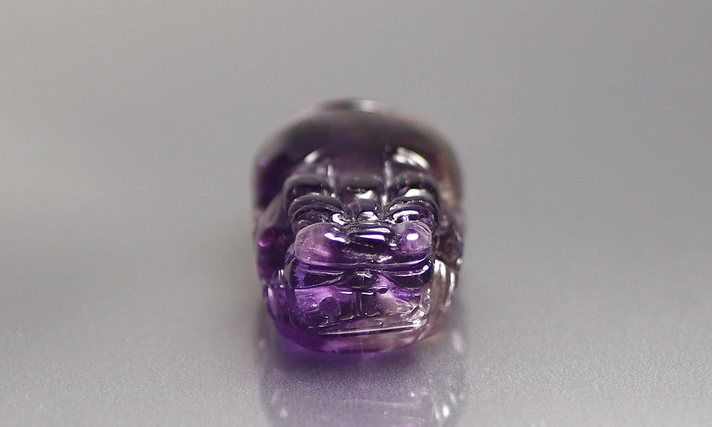 高品質]アメジストエレスチャル彫刻（貔貅/ヒキュウ）（Mサイズ