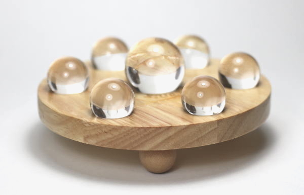 丸玉台座]七星陣/木製（Sサイズ/直径10cm） - 埼玉県吉川市の天然石