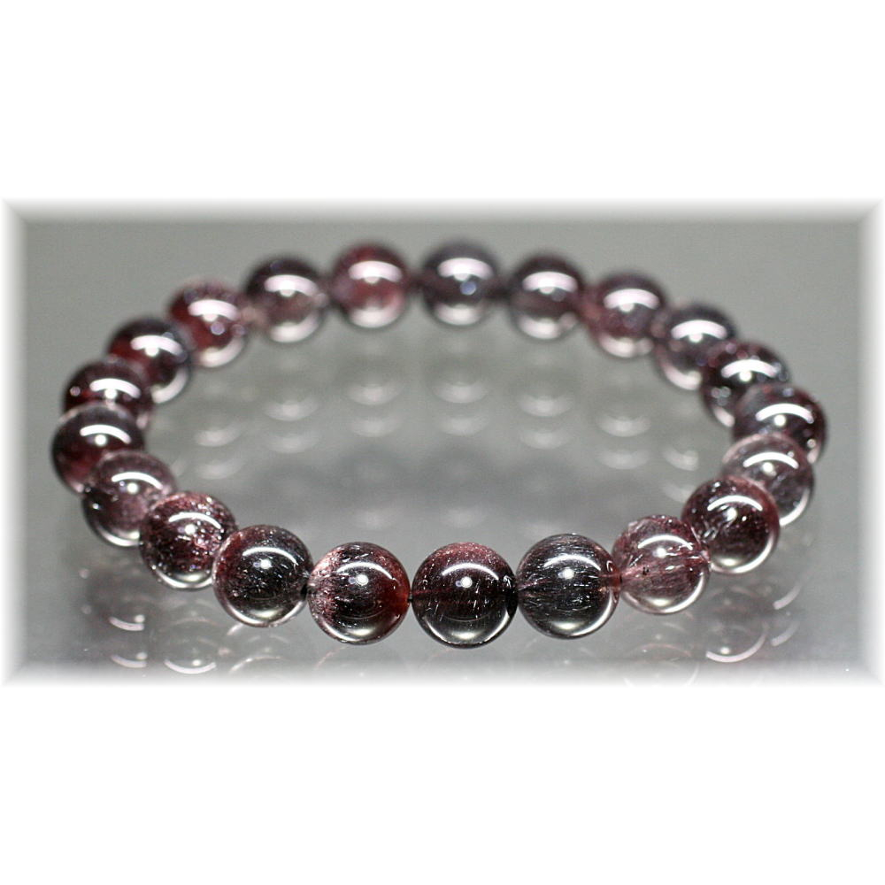 高品質]花火ブラックスーパーセブンブレスレット（約9mm玉） - 埼玉県