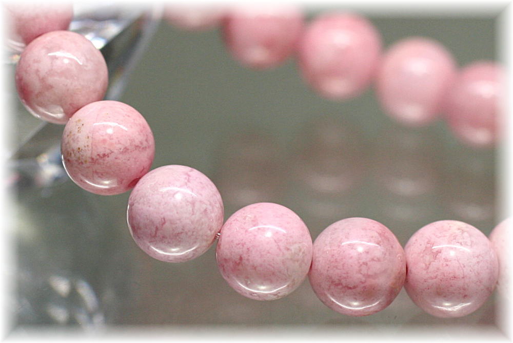 桜ロードナイトシリカブレスレット（約9mm玉） - 埼玉県吉川市の天然石