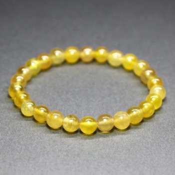トップクォリティ]イエローサファイアブレスレット （約7.5mm玉