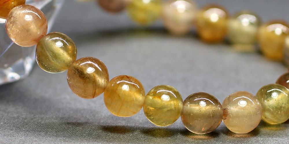高品質]イエローサファイアブレスレット （約8.5mm玉・ミックスタイプ