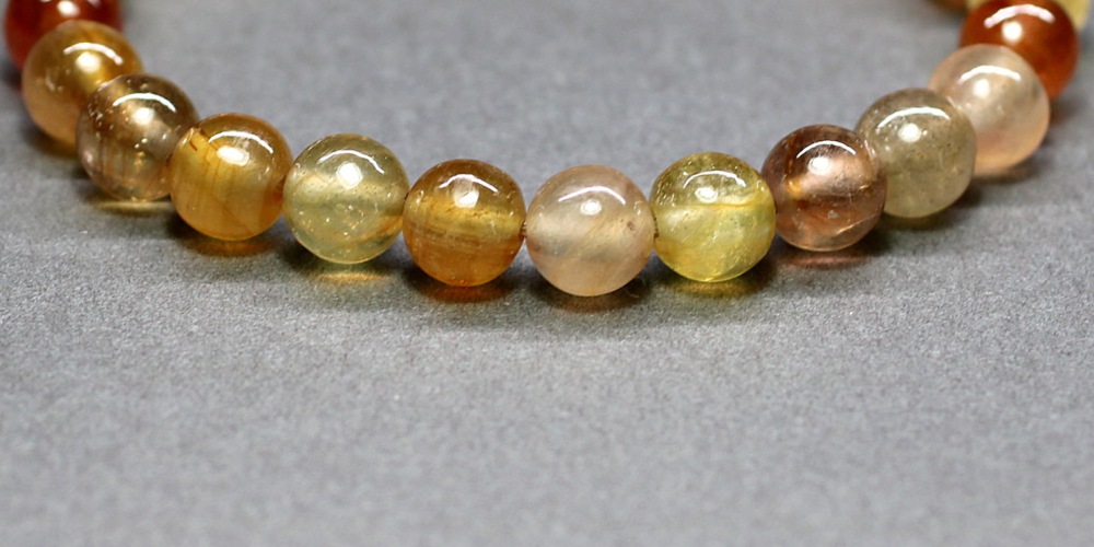 高品質]イエローサファイアブレスレット （約8.5mm玉・ミックスタイプ