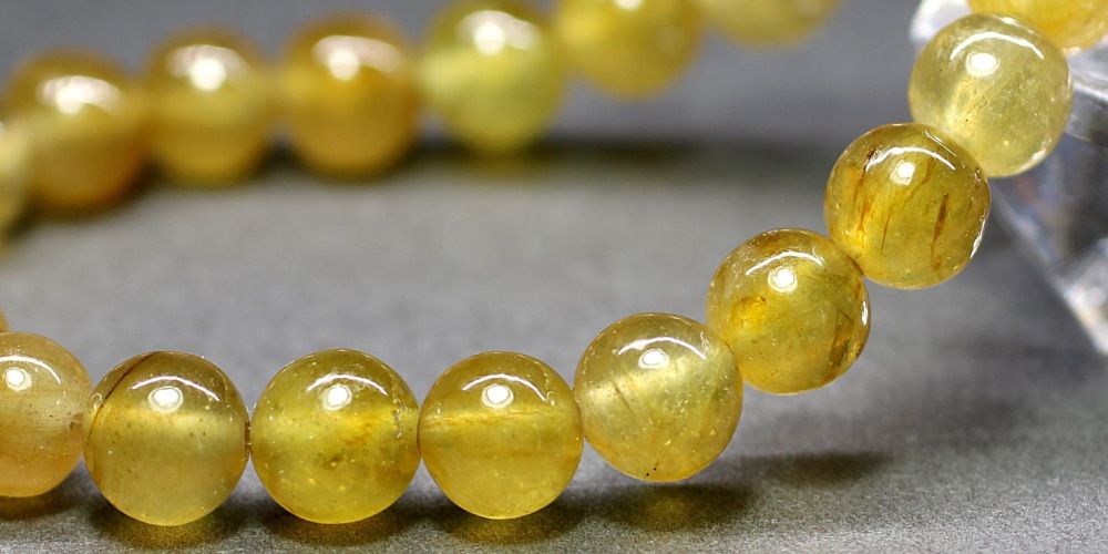 高品質]イエローサファイアブレスレット （約9mm玉） - 埼玉県吉川市の