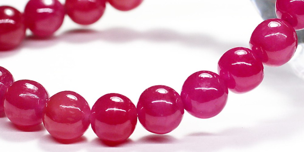 トップクォリティ]ピンクサファイアブレスレット（約8.5mm玉） - 埼玉