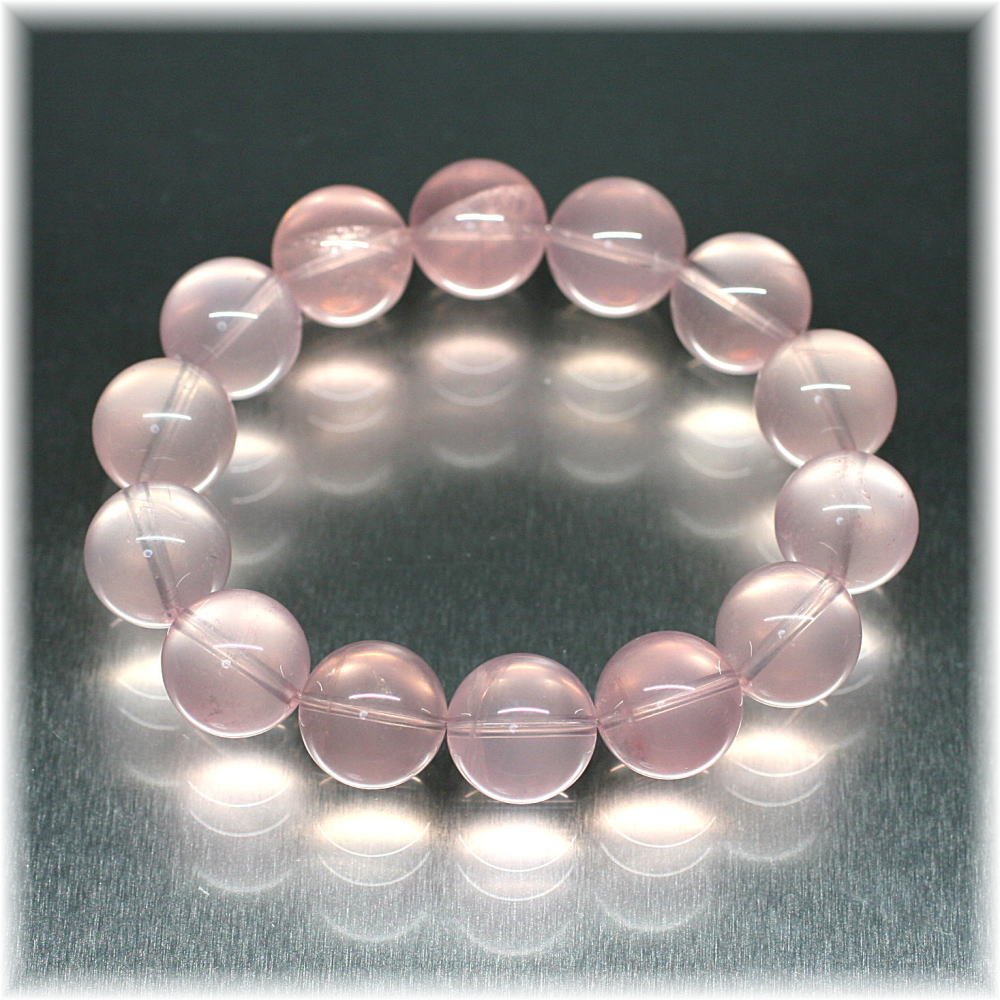 高品質]スターローズクォーツブレスレット（約13mm玉） - 埼玉県吉川市
