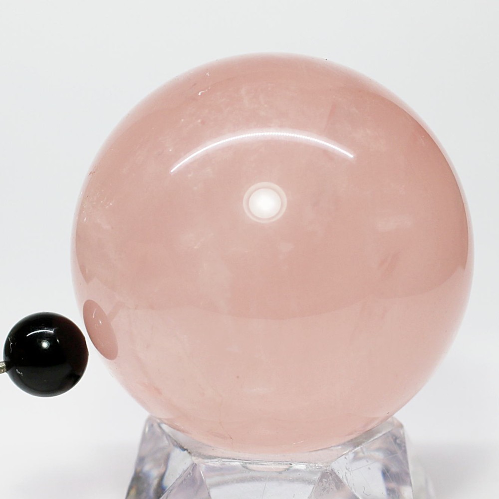 マダガスカル産]スターローズクォーツ丸玉/スフィア（直径49.3mm