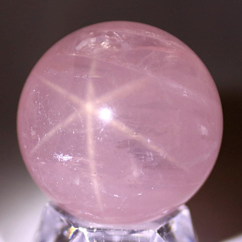 マダガスカル産]スターローズクォーツ丸玉/スフィア（直径45.7mm