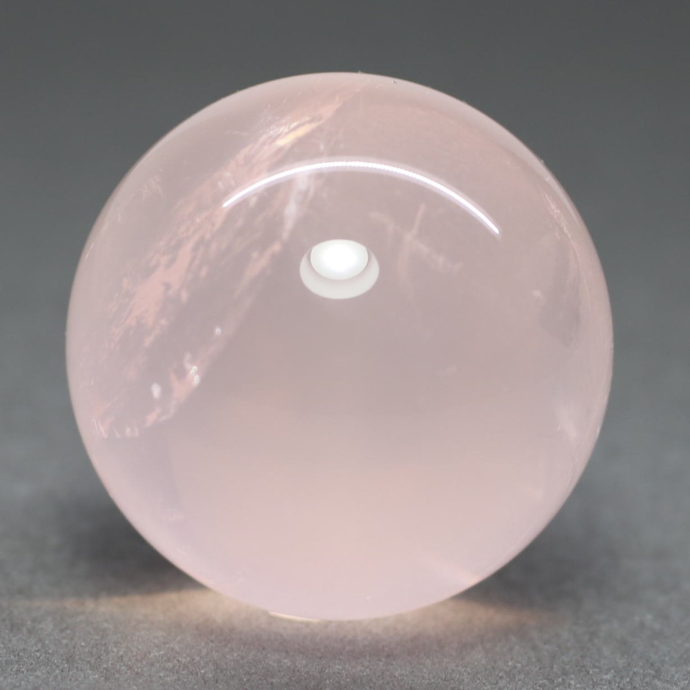 高品質]マダガスカル産スターローズクォーツ丸玉/スフィア（直径32.1mm