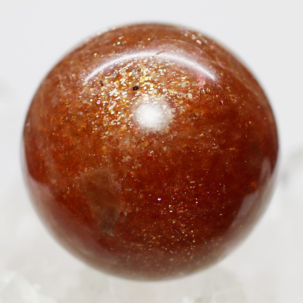 タンザニア産]サンストーン丸玉/スフィア（直径約30.6mm） - 埼玉県