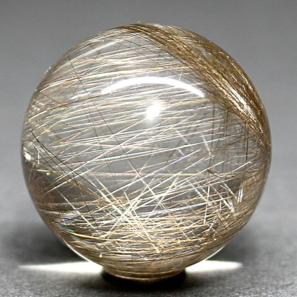 トップクォリティ]ブラジル産シルバールチルクォーツ丸玉/スフィア