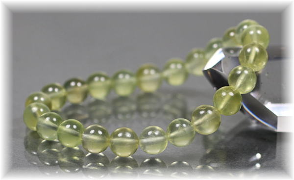 3A++]プレナイトブレスレット（約8.5mm玉） - 埼玉県吉川市の天然石