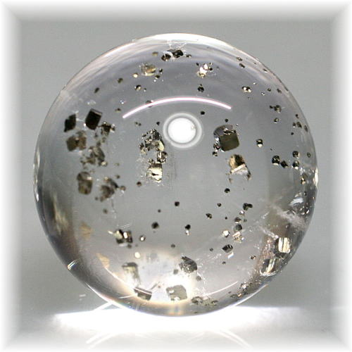 高品質・ブラジル産]パイライトインクォーツ丸玉/スフィア - 埼玉県