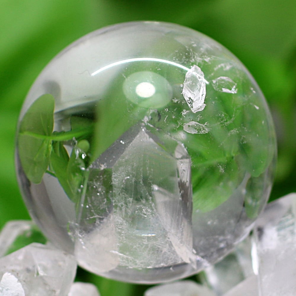トップクォリティ]クォーツインクォーツ丸玉/貫入水晶スフィア（球体