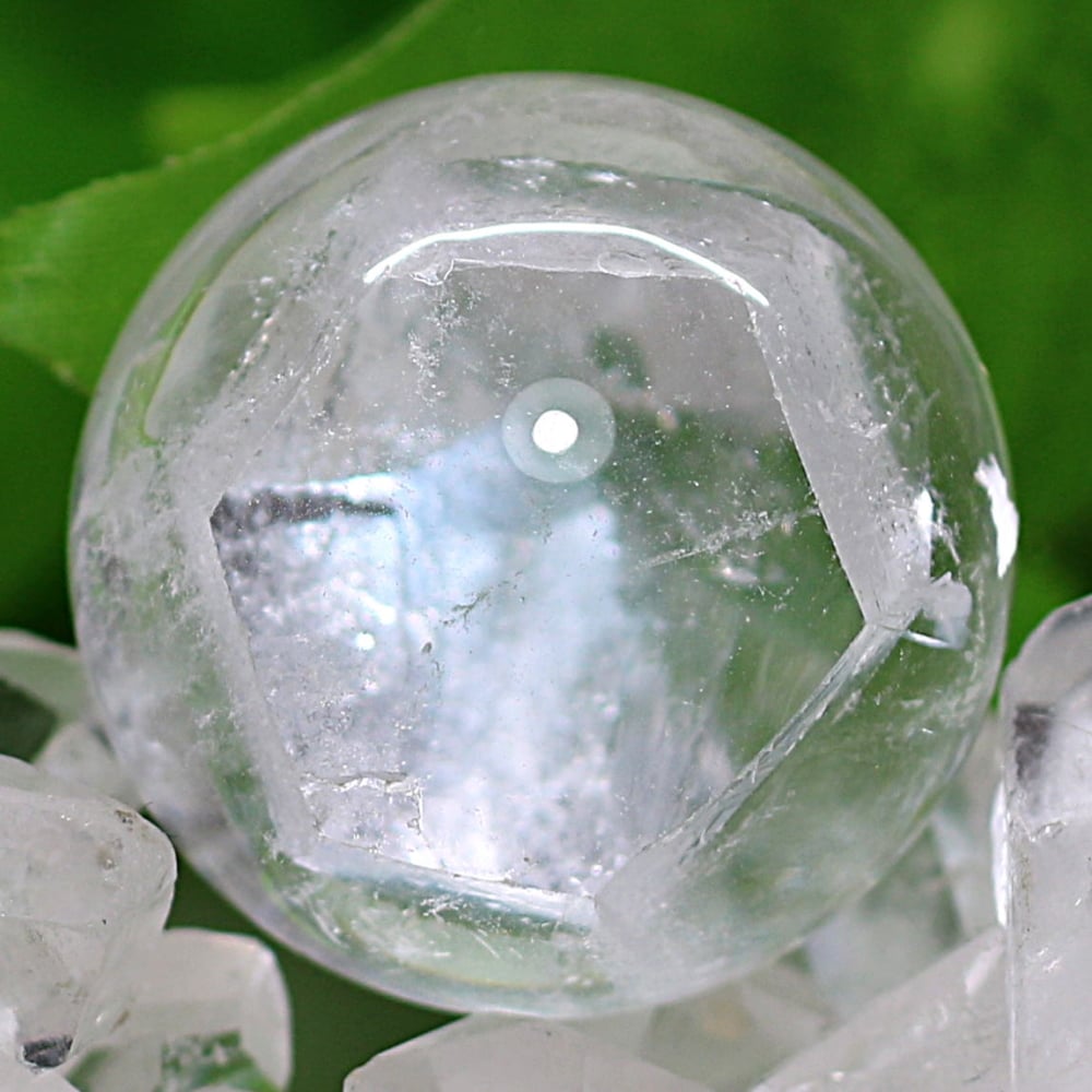 トップクォリティ]クォーツインクォーツ丸玉/貫入水晶スフィア（直径