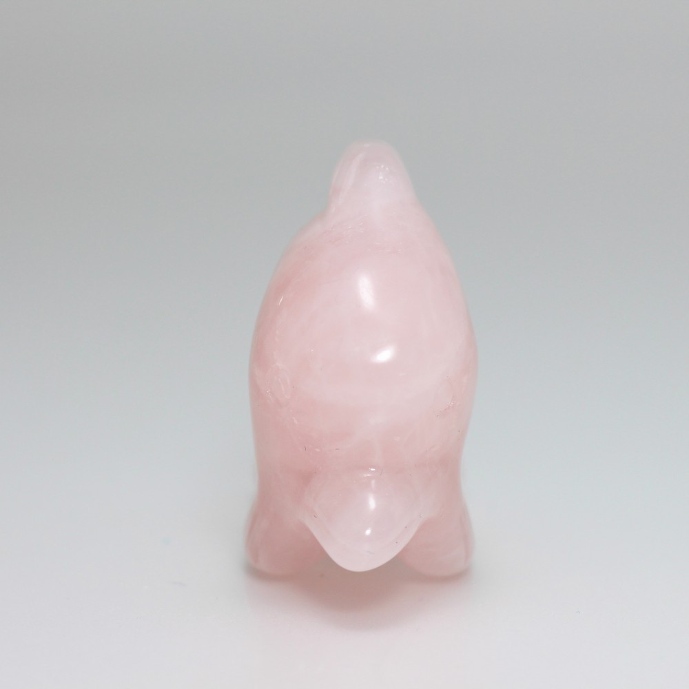 ブラジル産]ローズクォーツ彫刻イルカ - 埼玉県吉川市の天然石専門店