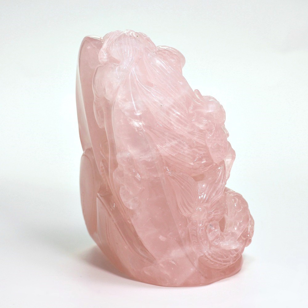 最高品質]ローズクォーツ(辰)龍彫刻 - 埼玉県吉川市の天然石専門店