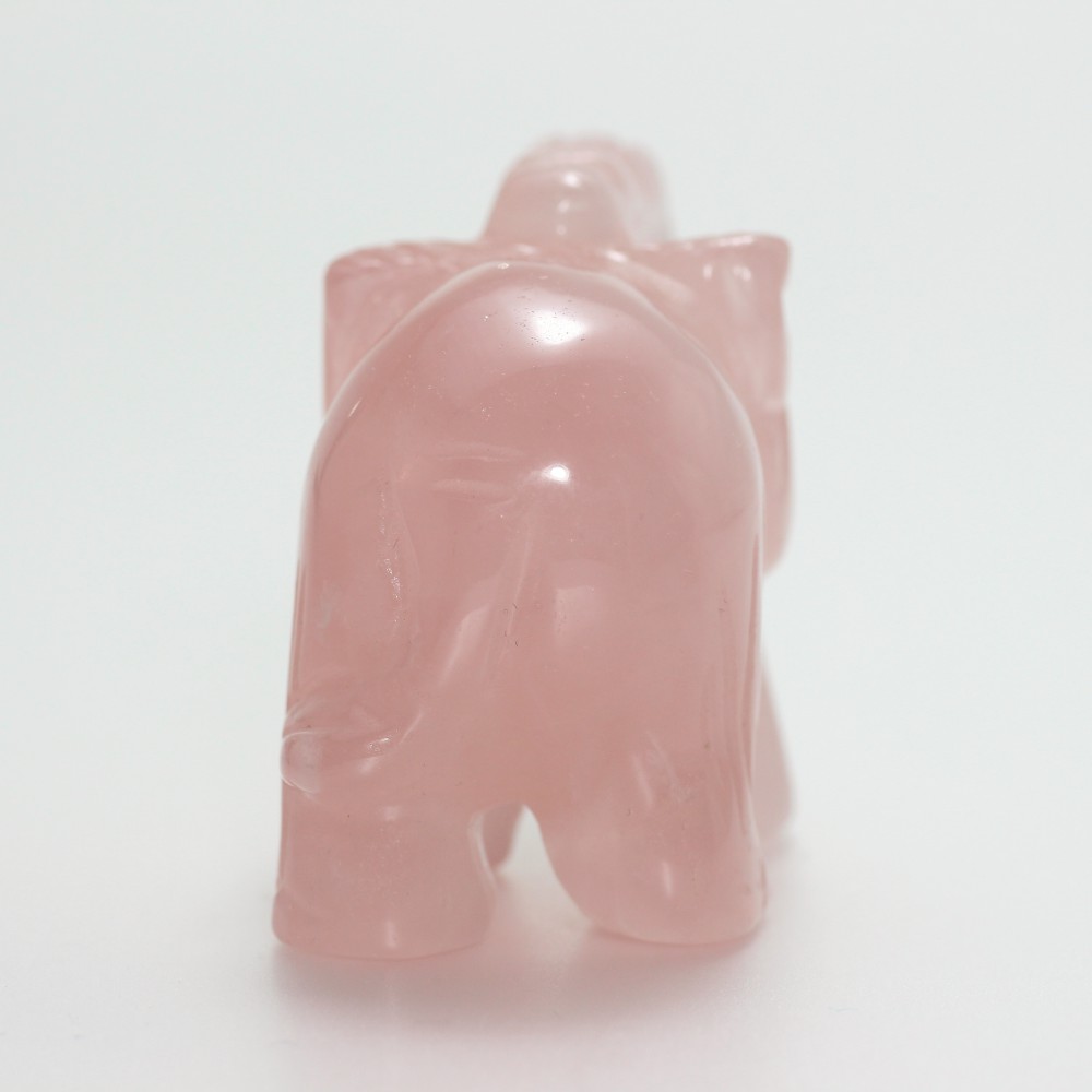 マダガスカル産]ローズクォーツ彫刻ゾウ - 埼玉県吉川市の天然石専門店