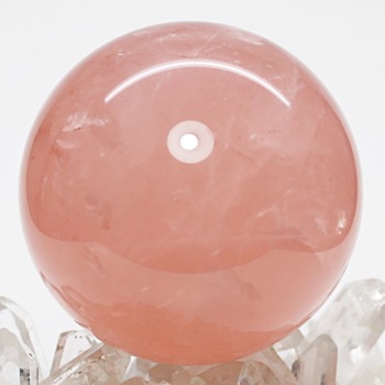 高品質]ブラジル産ローズクォーツ丸玉/大玉スフィア（球体直径75.4mm