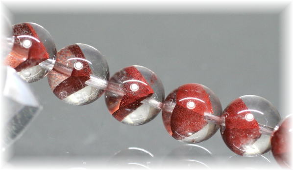 高品質]ブラジル産レッドファントムクォーツブレスレット（約11.5mm玉