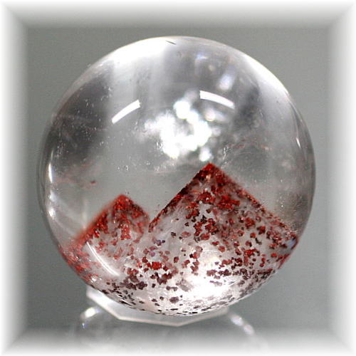 ブラジル産]レッドファントムクォーツ丸玉/スフィア - 埼玉県吉川市の