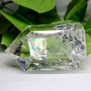 レインボー水晶（アイリスクォーツ）ポリッシュポイント - 埼玉県吉川