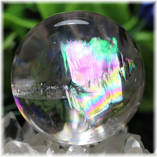 高品質]虹入り天然水晶丸玉/スフィア - 埼玉県吉川市の天然石専門店
