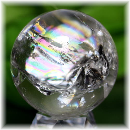 ブラジル産]虹入り天然水晶玉/丸玉/スフィア - 埼玉県吉川市の天然石