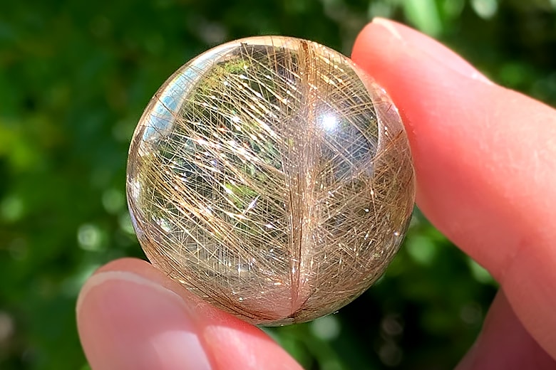 シルバールチルクォーツ丸玉（スフィア、球体石） - 埼玉県吉川市の