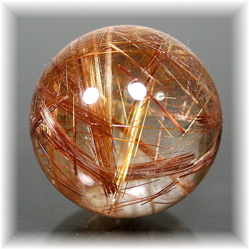 カッパーゴールドルチルクォーツ丸玉/スフィア - 埼玉県吉川市の天然石