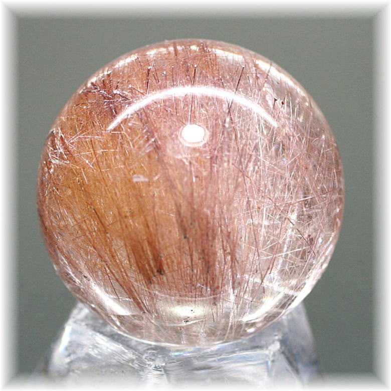 バイカラーパープル&ブラウンルチルクォーツ丸玉/スフィア - 埼玉県