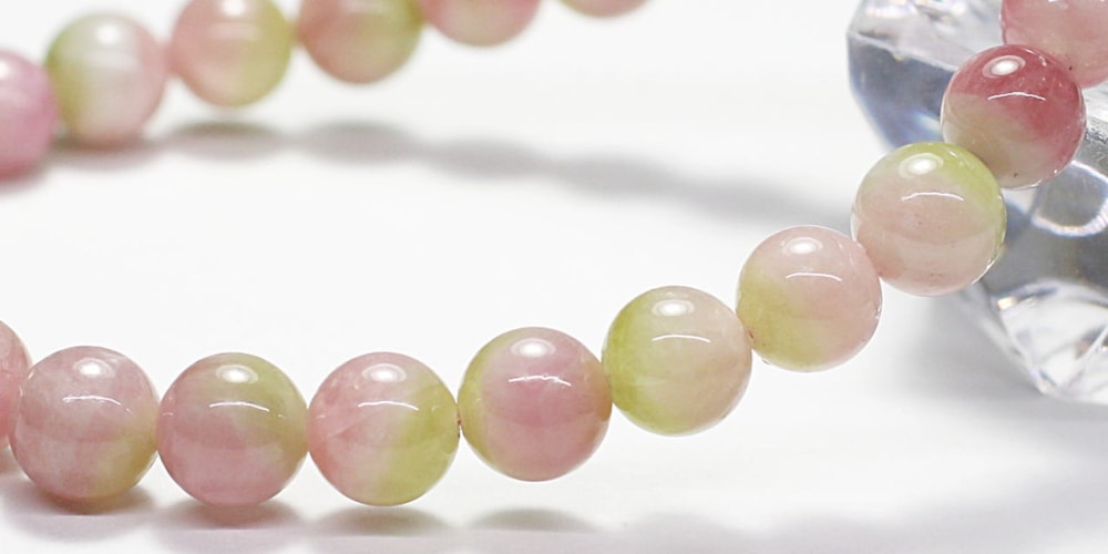高品質]ウォーターメロントルマリンブレスレット（約7mm玉） - 埼玉県