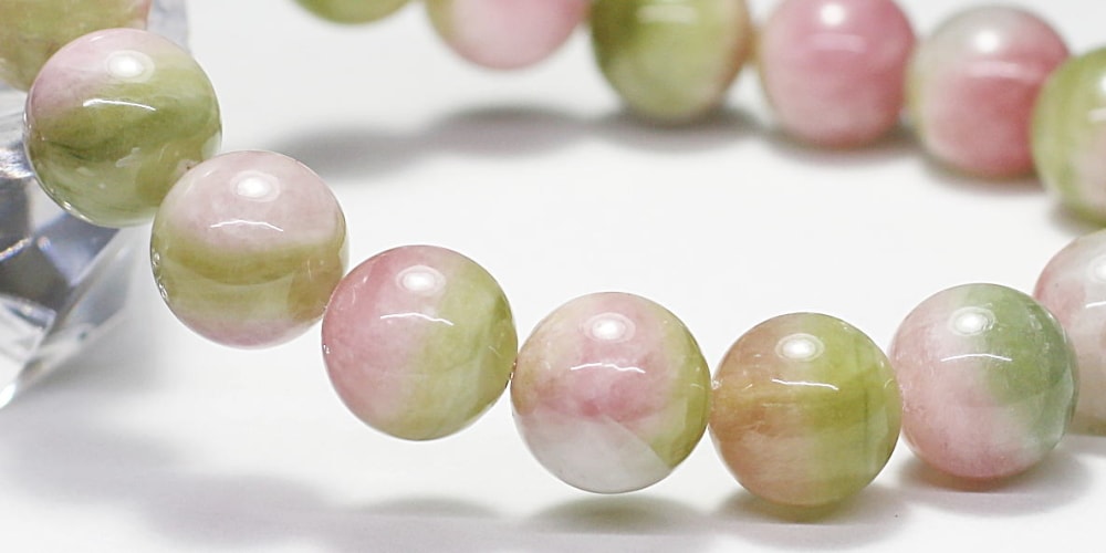 高品質]ウォーターメロントルマリンブレスレット（約10mm玉） - 埼玉県