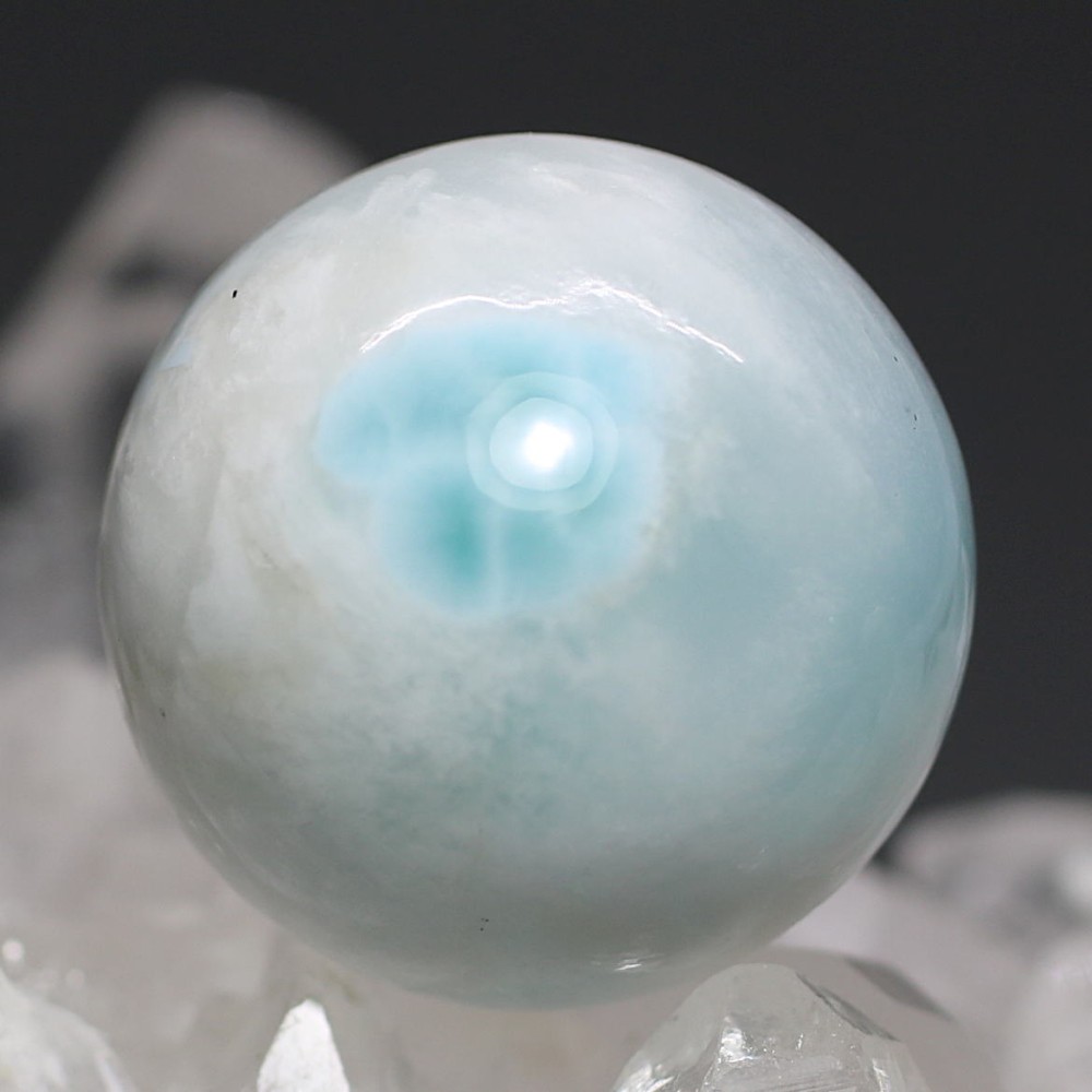 ドミニカ共和国産]ホワイトラリマー丸玉/ペクトライトスフィア（直径